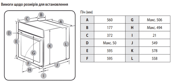 Духовка электрическая Samsung NV68A1110RB  Фото №8