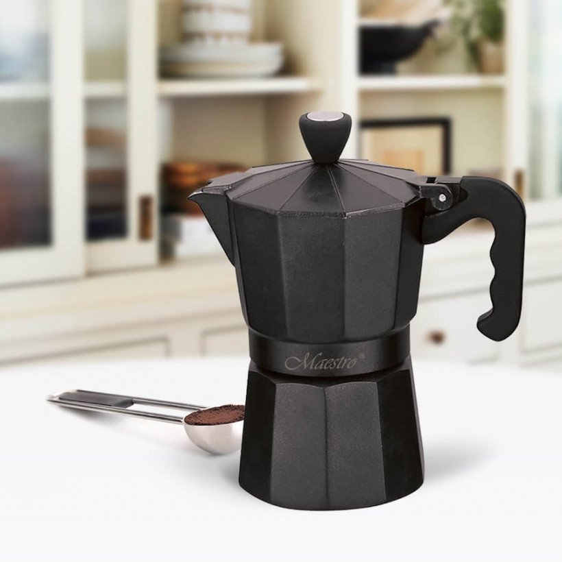 Кавоварка гейзерна Maestro MR-1666-3-BLACK  Фото №2