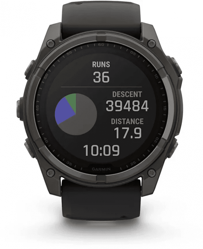 Смарт-годинник Garmin Fenix 8 51mm Solar Sapphire Carbon Gray DLC Titanium w. Black/Pebble Gray S. Band (010-02907-10/11/7)  Фото №1