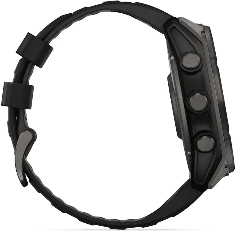 Смарт-годинник Garmin Fenix 8 51mm Solar Sapphire Carbon Gray DLC Titanium w. Black/Pebble Gray S. Band (010-02907-10/11/7)  Фото №2