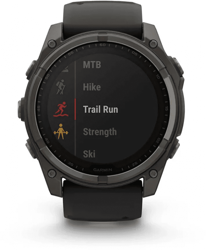 Смарт-годинник Garmin Fenix 8 51mm Solar Sapphire Carbon Gray DLC Titanium w. Black/Pebble Gray S. Band (010-02907-10/11/7)  Фото №7