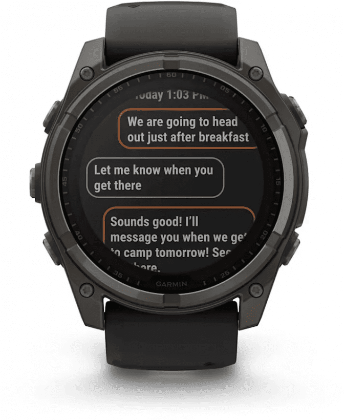 Смарт-годинник Garmin Fenix 8 51mm Solar Sapphire Carbon Gray DLC Titanium w. Black/Pebble Gray S. Band (010-02907-10/11/7)  Фото №9