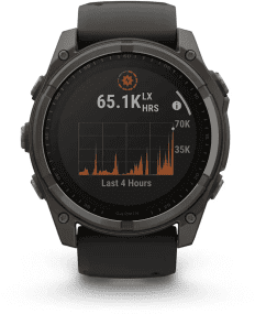 Смарт-часы Garmin Fenix 8 51mm Solar Sapphire Carbon Gray DLC Titanium w. Black/Pebble Gray S. Band (010-02907-10/11/7)