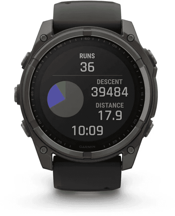 Смарт-часы Garmin Fenix 8 51mm Solar Sapphire Carbon Gray DLC Titanium w. Black/Pebble Gray S. Band (010-02907-10/11/7)  Фото №1