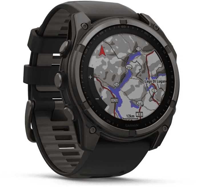Смарт-часы Garmin Fenix 8 51mm Solar Sapphire Carbon Gray DLC Titanium w. Black/Pebble Gray S. Band (010-02907-10/11/7)  Фото №8