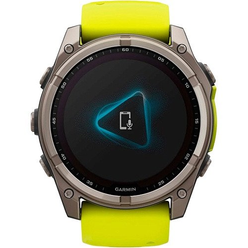 Смарт-годинник Garmin Fenix 8 51mm Solar Sapphire Titanium w. Amp Yellow/Graphite Silicone Band (010-02907-20/21)  Фото №6