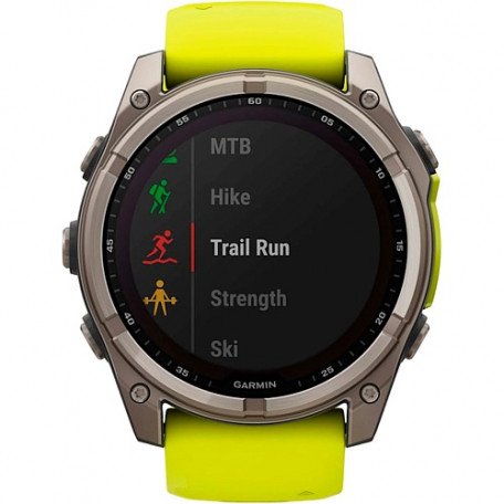 Смарт-годинник Garmin Fenix 8 51mm Solar Sapphire Titanium w. Amp Yellow/Graphite Silicone Band (010-02907-20/21)  Фото №7