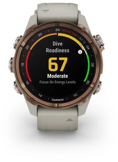 Смарт-часы Garmin Descen Mk3i - 43 мм Bronze PVD Titanium with French Gray Silicone Band (010-02753-13/14)  Фото №1