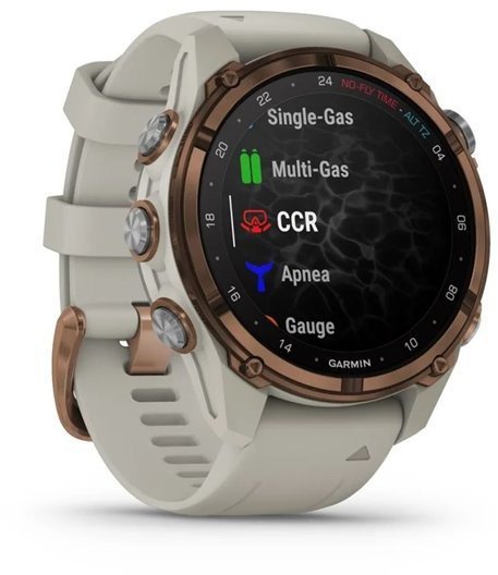 Смарт-часы Garmin Descen Mk3i - 43 мм Bronze PVD Titanium with French Gray Silicone Band (010-02753-13/14)  Фото №3