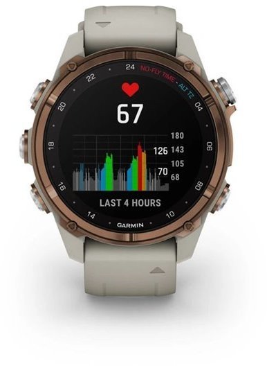 Смарт-часы Garmin Descen Mk3i - 43 мм Bronze PVD Titanium with French Gray Silicone Band (010-02753-13/14)  Фото №4