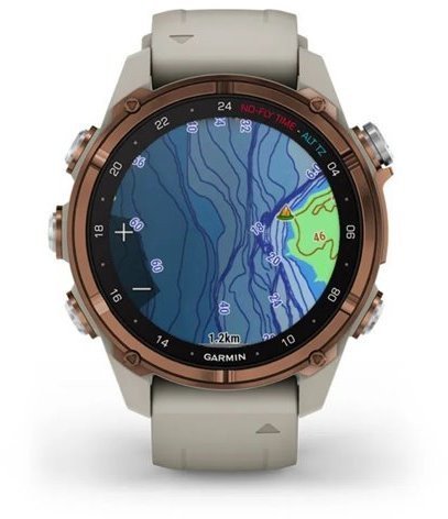 Смарт-часы Garmin Descen Mk3i - 43 мм Bronze PVD Titanium with French Gray Silicone Band (010-02753-13/14)  Фото №5