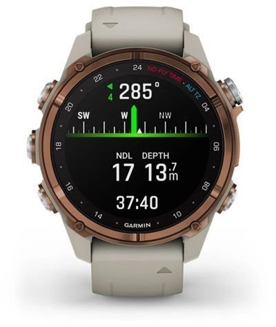Смарт-часы Garmin Descen Mk3i - 43 мм Bronze PVD Titanium with French Gray Silicone Band (010-02753-13/14)  Фото №7