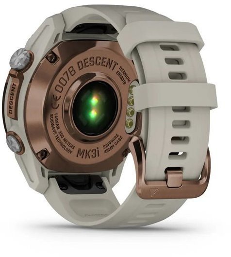 Смарт-часы Garmin Descen Mk3i - 43 мм Bronze PVD Titanium with French Gray Silicone Band (010-02753-13/14)  Фото №9