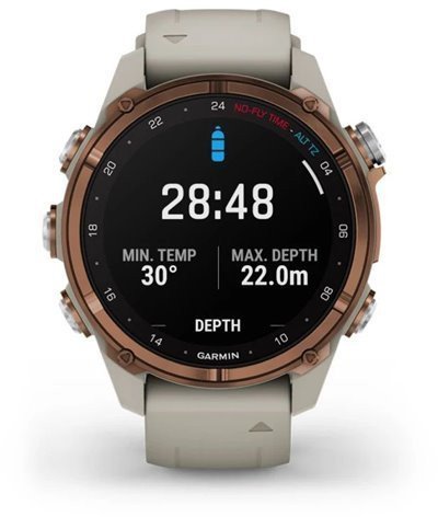 Смарт-часы Garmin Descen Mk3i - 43 мм Bronze PVD Titanium with French Gray Silicone Band (010-02753-13/14)  Фото №10