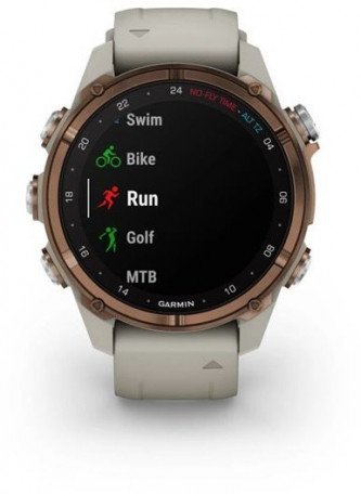 Смарт-часы Garmin Descen Mk3i - 43 мм Bronze PVD Titanium with French Gray Silicone Band (010-02753-13/14)