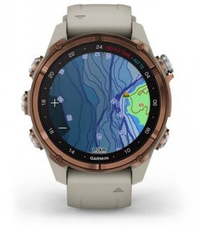 Смарт-часы Garmin Descen Mk3i - 43 мм Bronze PVD Titanium with French Gray Silicone Band (010-02753-13/14)  Фото №5