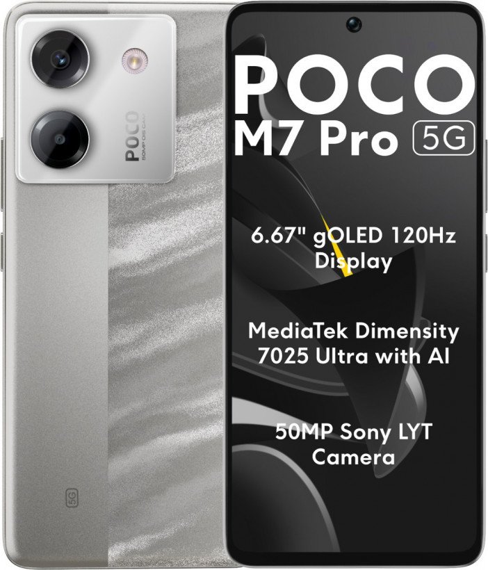 Смартфон POCO M7 Pro 5G 8/256GB Silver (Global EU)