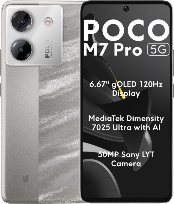 Смартфон POCO M7 Pro 5G 8/256GB Silver (Global EU)