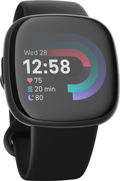 Смарт-годинник Fitbit Versa 4 Black/Graphite (FB523BKBK)  Фото №1