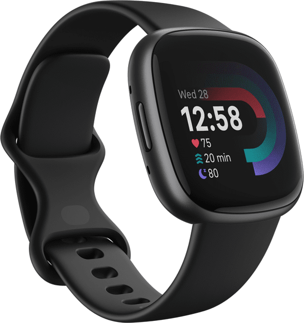 Смарт-годинник Fitbit Versa 4 Black/Graphite (FB523BKBK)  Фото №2