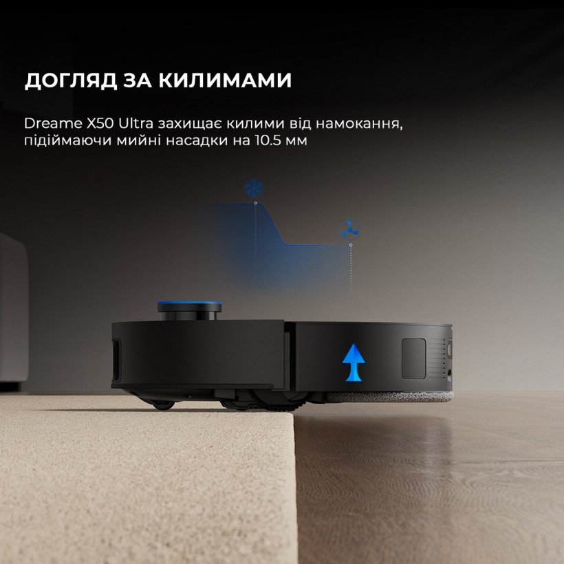Робот-пылесос с влажной уборкой Dreame X50 Ultra Black (RLX85CE-6-BL)  Фото №2