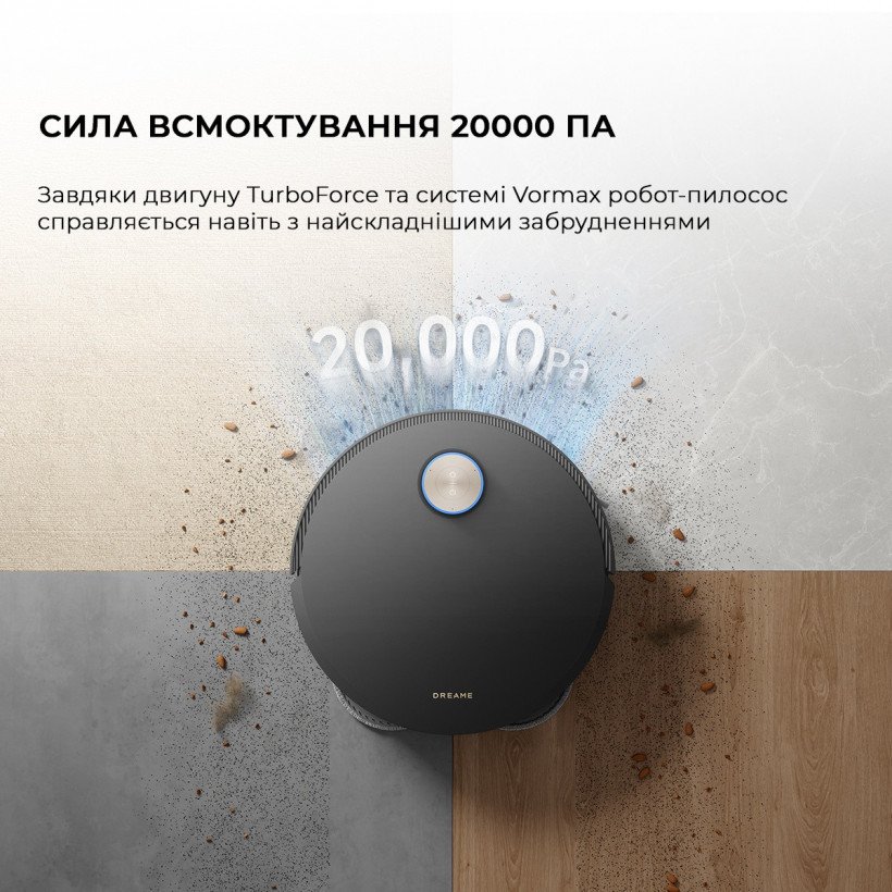 Робот-пылесос с влажной уборкой Dreame X50 Ultra Black (RLX85CE-6-BL)  Фото №8