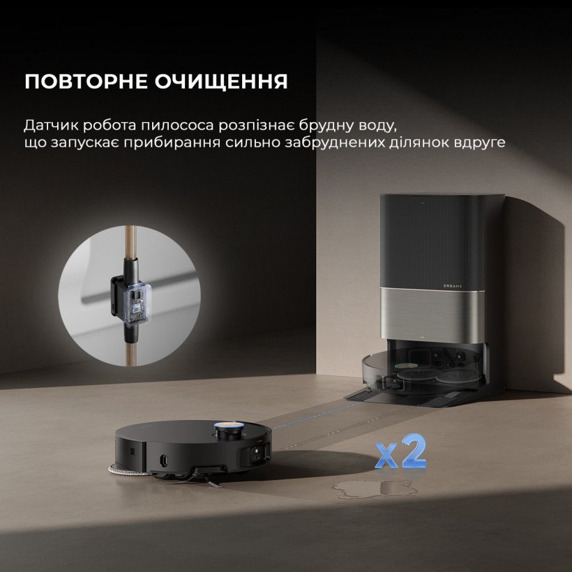 Робот-пылесос с влажной уборкой Dreame X50 Ultra Black (RLX85CE-6-BL)  Фото №20