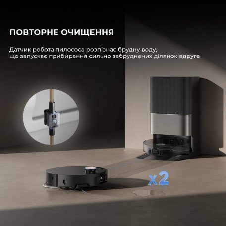 Робот-пылесос с влажной уборкой Dreame X50 Ultra Black (RLX85CE-6-BL)  Фото №20