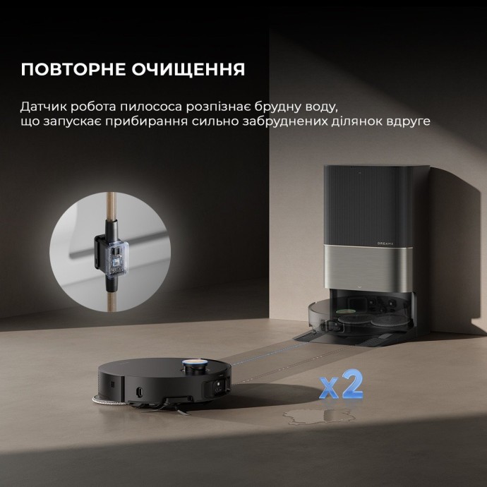 Робот-пылесос с влажной уборкой Dreame X50 Ultra Black (RLX85CE-6-BL)  Фото №20