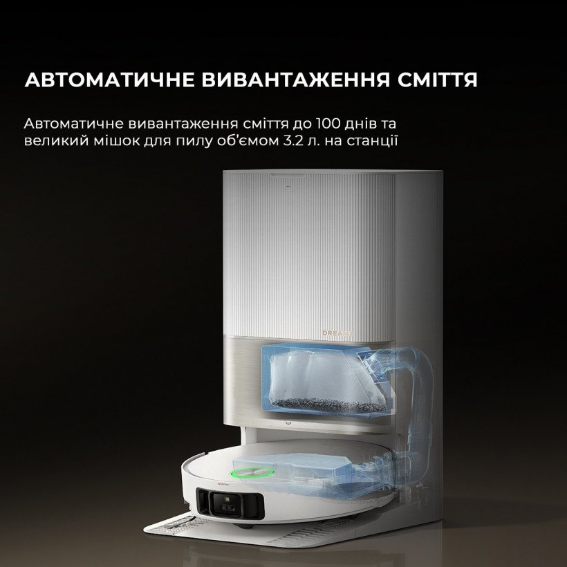 Робот-пылесос с влажной уборкой Dreame X50 Ultra White (RLX85CE-6-Wh)  Фото №16