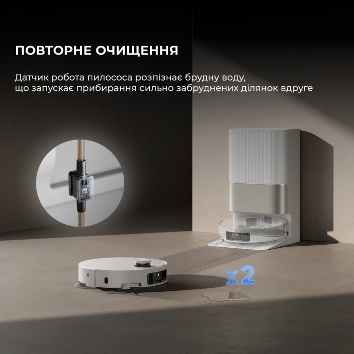 Робот-пылесос с влажной уборкой Dreame X50 Ultra White (RLX85CE-6-Wh)  Фото №11