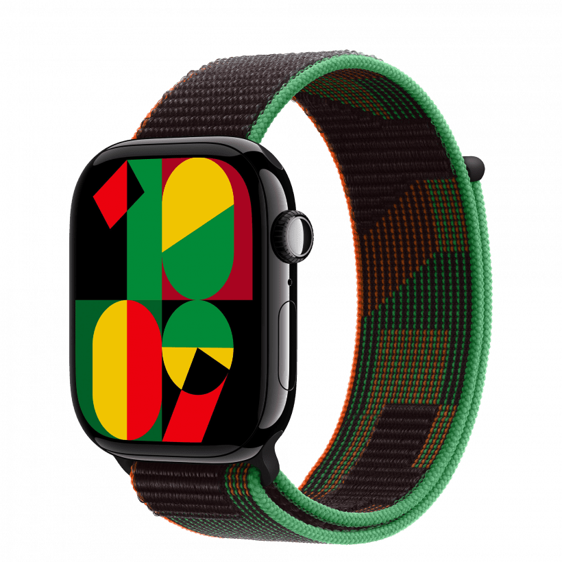 Смарт-годинник Apple Watch Series 10 GPS + Cellular 46mm Jet Black Aluminum Case with Black Unity Sport Loop (MX133+MUJU3)