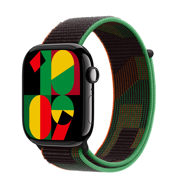 Смарт-годинник Apple Watch Series 10 GPS + Cellular 46mm Jet Black Aluminum Case with Black Unity Sport Loop (MX133+MUJU3)