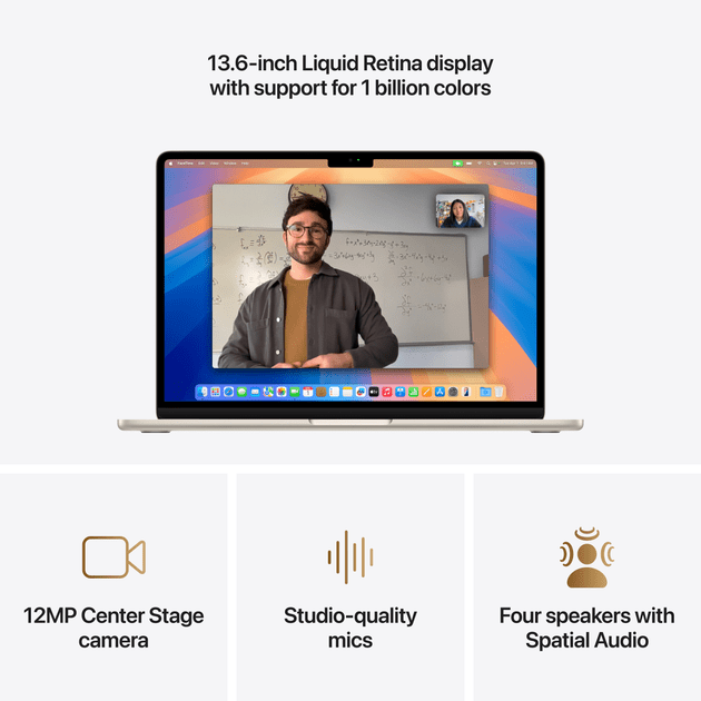 Ноутбук Apple MacBook Air 13,6&quot; 2025 Starlight (MW103)  Фото №3