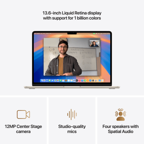 Ноутбук Apple MacBook Air 13,6&quot; 2025 Starlight (MW103)  Фото №3