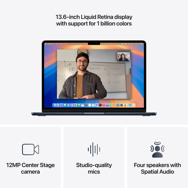 Ноутбук Apple MacBook Air 13,6&quot; 2025 Midnight (Z1CX000RX)  Фото №3