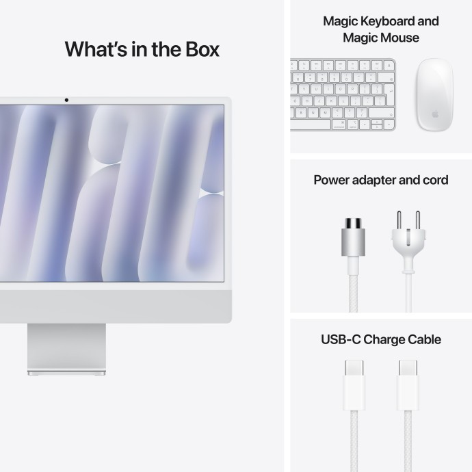 Моноблок Apple iMac 24 M4 Silver (MWUC3) (Open Box)  Фото №6