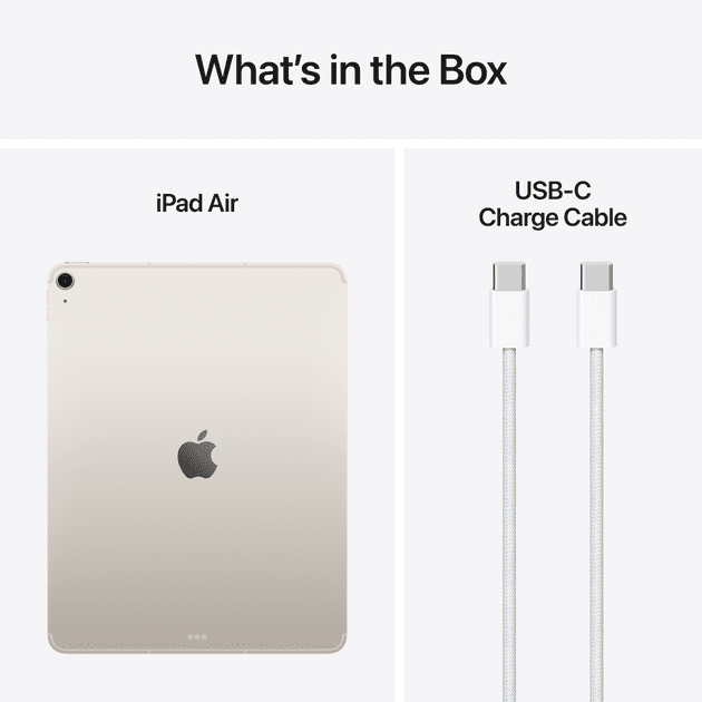 Планшет Apple iPad Air 13 2025 Wi-Fi + Cellular 256GB Starlight (MCJ74)  Фото №8