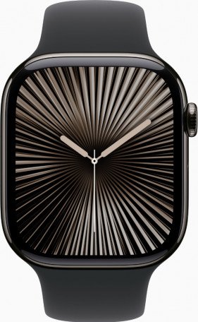 Смарт-часы Apple Watch Series 10 GPS + Cellular 46mm Slate Titanium Case w. Black Sport Band - M/L (MWYE3) (USA)