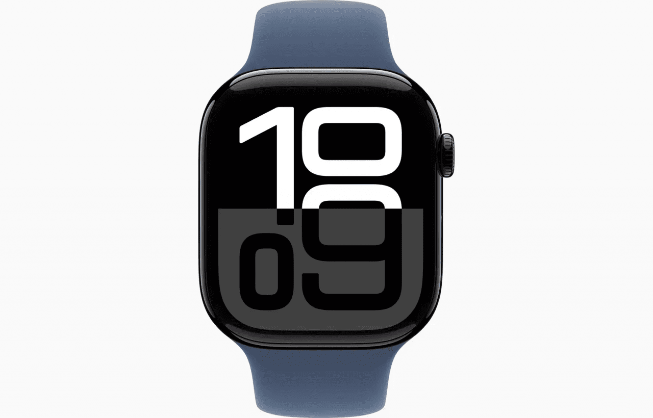 Смарт-часы Apple Watch Series 10 GPS 42mm Jet Black Aluminum Case w. Denim Sport Band S/M (MWWX3+MXLE3)