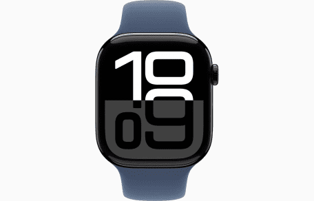 Смарт-часы Apple Watch Series 10 GPS 42mm Jet Black Aluminum Case w. Denim Sport Band S/M (MWWX3+MXLE3)