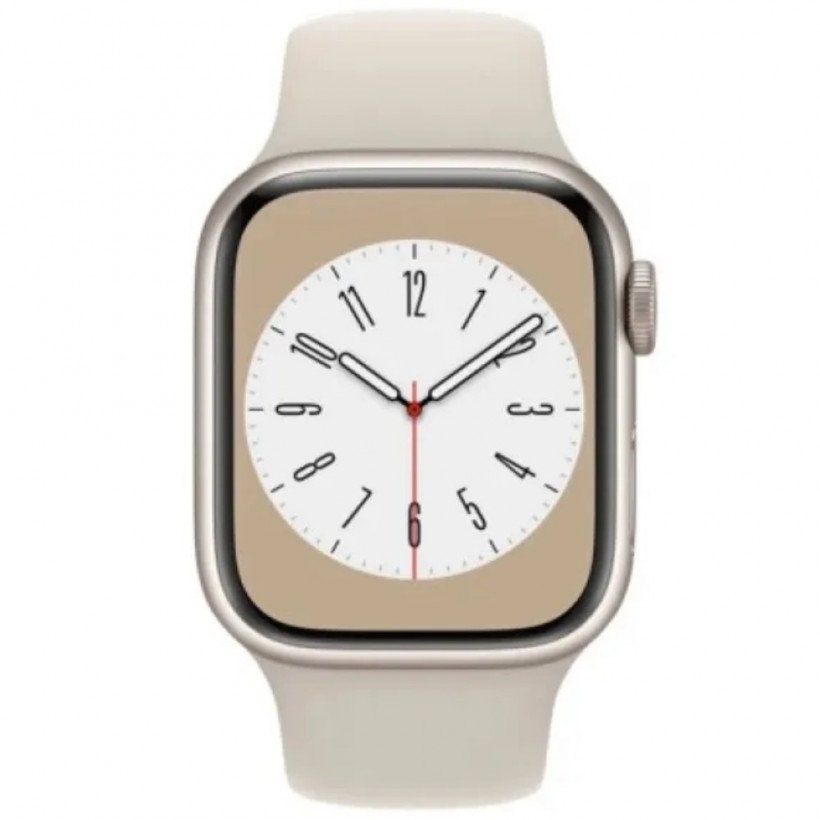 Смарт-часы Apple Watch Series 8 GPS 45mm Starlight Aluminum Case with Starlight Sport Band (MNP23, MNUQ3) (SWAP)  Фото №0