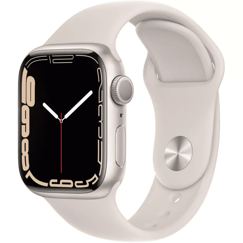 Смарт-годинник Apple Watch Series 7 GPS 45mm Starlight Aluminum Case With Starlight Sport Band (MKN63) (SWAP)  Фото №0