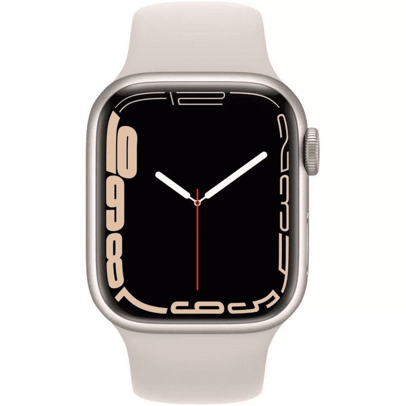 Смарт-годинник Apple Watch Series 7 GPS 45mm Starlight Aluminum Case With Starlight Sport Band (MKN63) (SWAP)  Фото №1