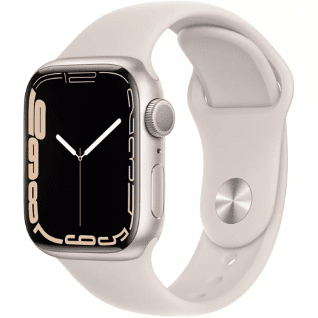 Смарт-годинник Apple Watch Series 7 GPS 45mm Starlight Aluminum Case With Starlight Sport Band (MKN63) (SWAP)  Фото №0