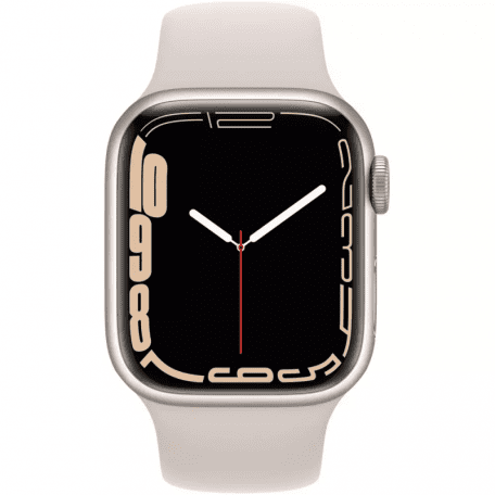 Смарт-годинник Apple Watch Series 7 GPS 45mm Starlight Aluminum Case With Starlight Sport Band (MKN63) (SWAP)  Фото №1