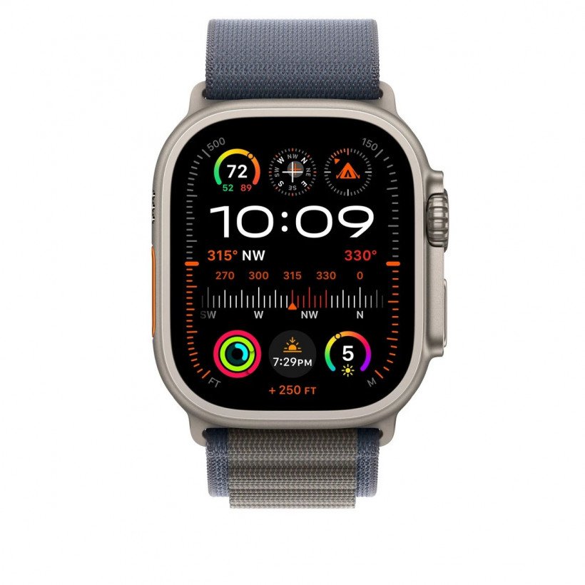 Ремінець Apple Alpine Loop Band Small для Apple Watch 49mm - Blue (MT5J3)  Фото №0