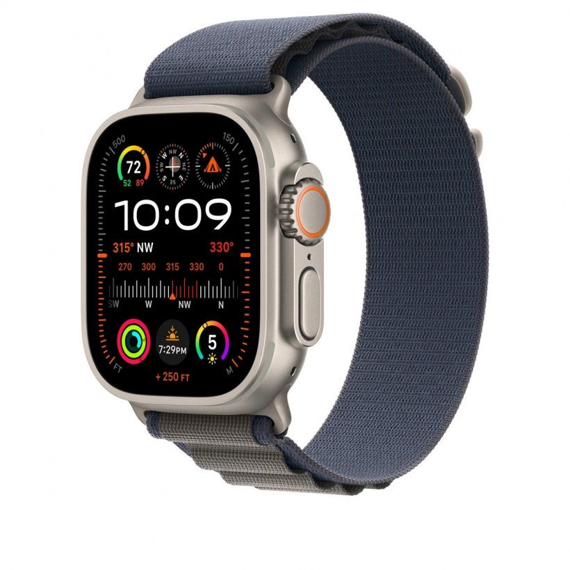 Ремінець Apple Alpine Loop Band Small для Apple Watch 49mm - Blue (MT5J3)  Фото №1