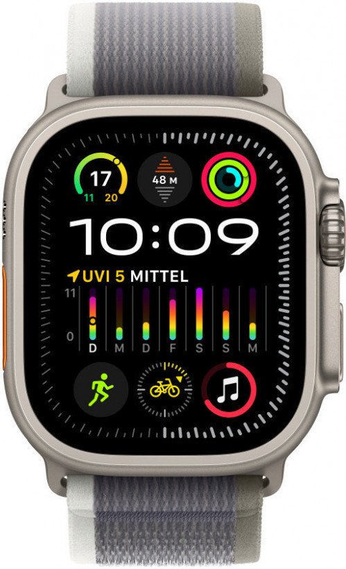 Ремінець Apple Trail Loop Band S/M для Watch 49mm - Green/Gray (MT5Y3)  Фото №1