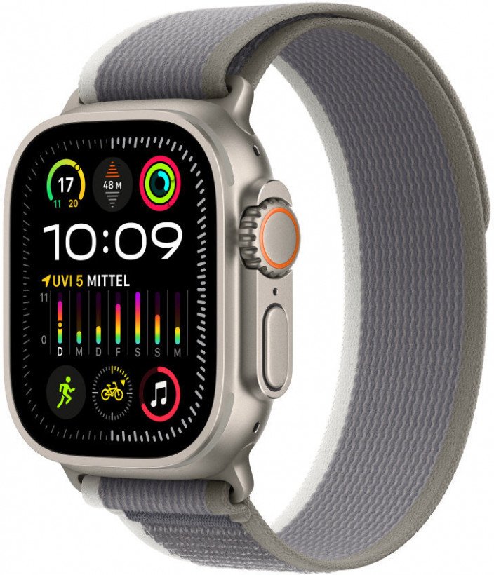 Ремінець Apple Trail Loop Band S/M для Watch 49mm - Green/Gray (MT5Y3)  Фото №2